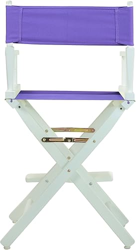 Miniatura 5 de Casual Home 220-01/021-41 - Silla de director, asiento temporal de 24 pulgadas, altura de contador blanco/lona púrpura