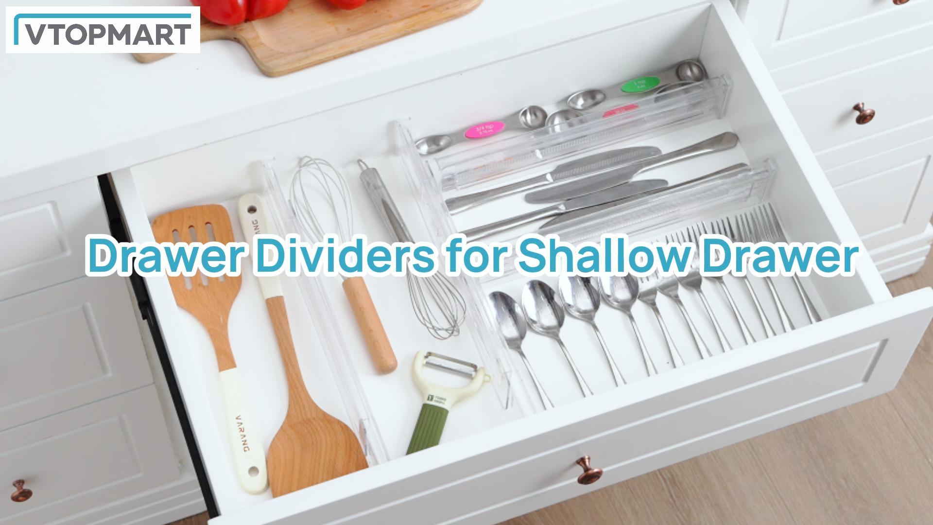 Amazon.com: Vtopmart 8 Pack Shallow Drawer Dividers, 2.36