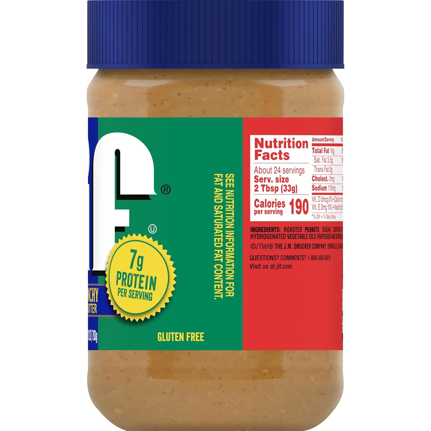 Jif Extra Crunchy Peanut Butter, 28 Ounces