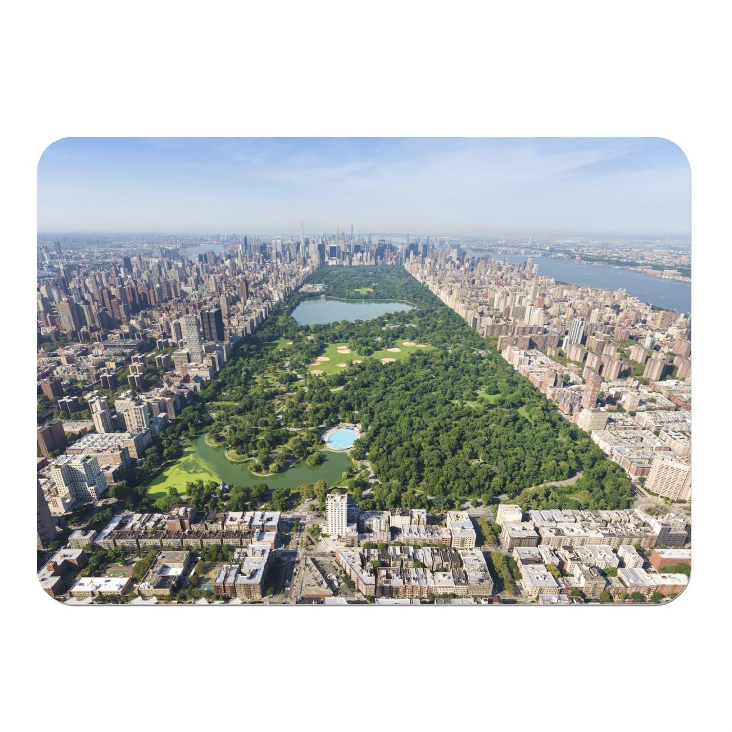 Napperons New York Central Park ville USA avec dessous en liège souple 4pcs
