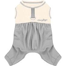 Dog Pajamas Small Dog Shirt Clothes for Girls Boys Cute Puppy Cat Outfits Onesies with Leash Ring Pet Dog Kitten Overalls Jumpsuits for Yorkie Chihuahua Teacup Romper Clothing Apparel