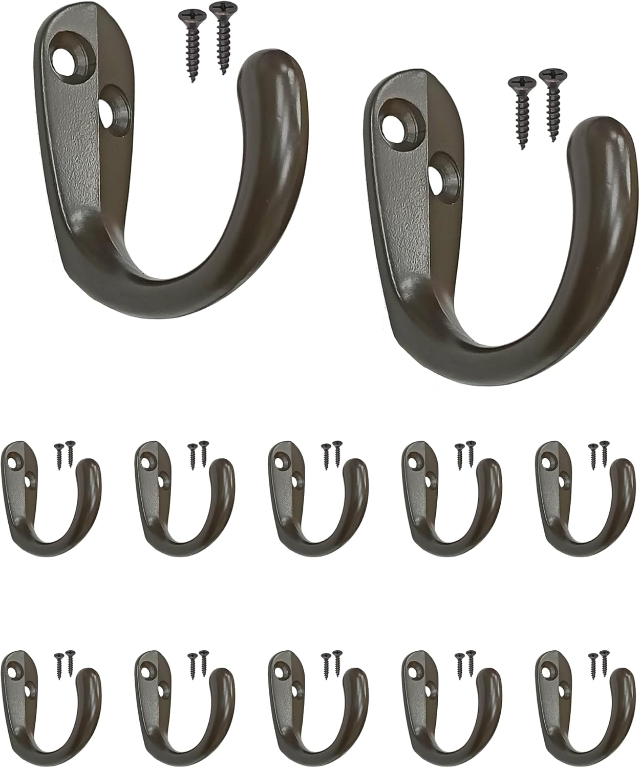 Towel Hooks Bathroom Coat Hook Robe Hook Heavy Duty 35 lbs Oil Rubbed Bronze Black 12 Pack