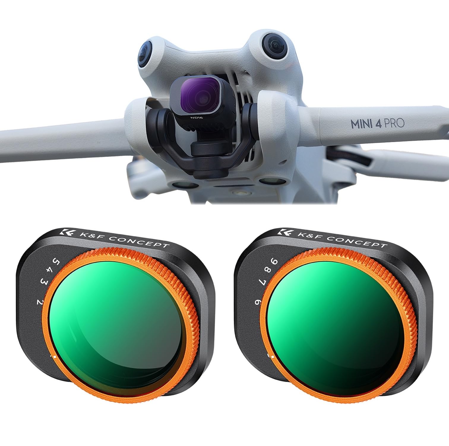 K&F Concept Upgrade Mini 4 Pro Variable ND Lens Filters Kit ND2-32 + ND32-512(2 Pcs)