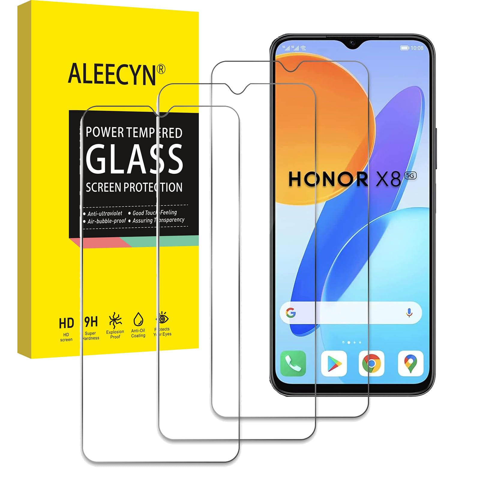 2 Pellicole In Vetro Temperato Per Honor Pad X8a 11 Pollici – Durezza 9H, Anti-Graffio, Trasparente E Senza Bolle