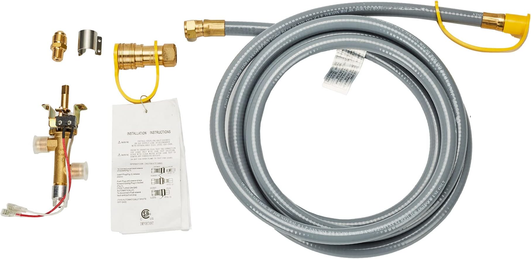 BAIDE HOME Fire Pit Natural Gas Conversion Kit, Converting