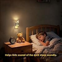 Vista 5 de Paquete de 2 luces LED de noche, regulable, sensor de atardecer a amanecer, brillo ajustable de 0-100 lúmenes, 3000 K, montaje en pared