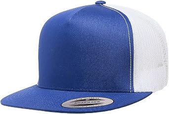 Yupoong YP Classics 6006 High Profile Flat Visor Snapback Trucker Hat - Blank, Bulk Caps