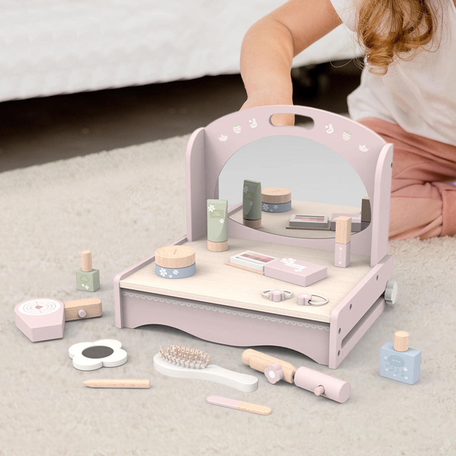 Tocador Infantil, Sala de Juegos con Simulador de Juego, Conjunto de Disfraces, Niños