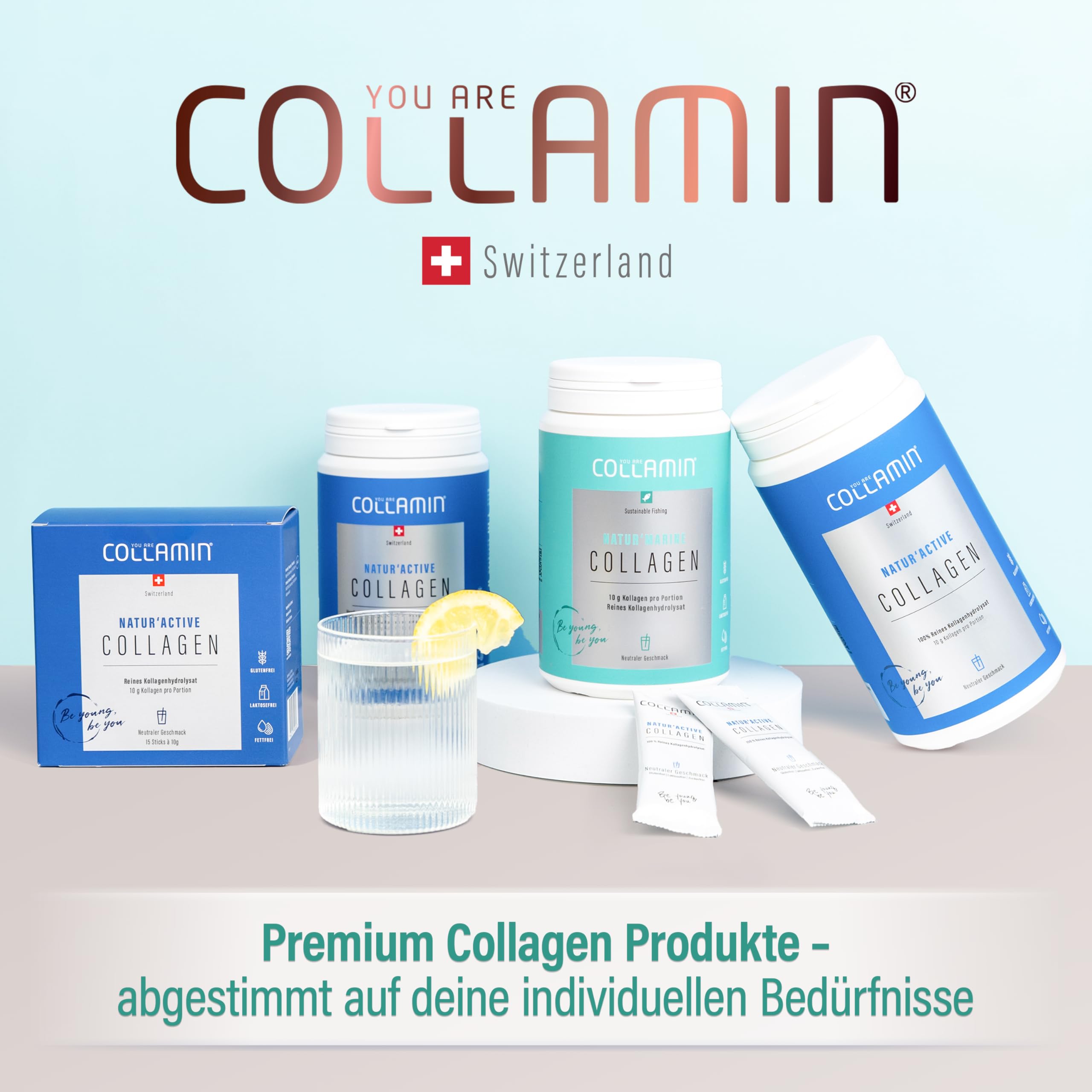 Natur'Marine Collagen Pulver - 310g I Reines Kollagen Pulver - Gute Löslichkeit I 100% Kollagenhydrolysat (Fisch) ohne Zusatzstoffe & Nachgeschmack I Meereskollagen - Made in Switzerland