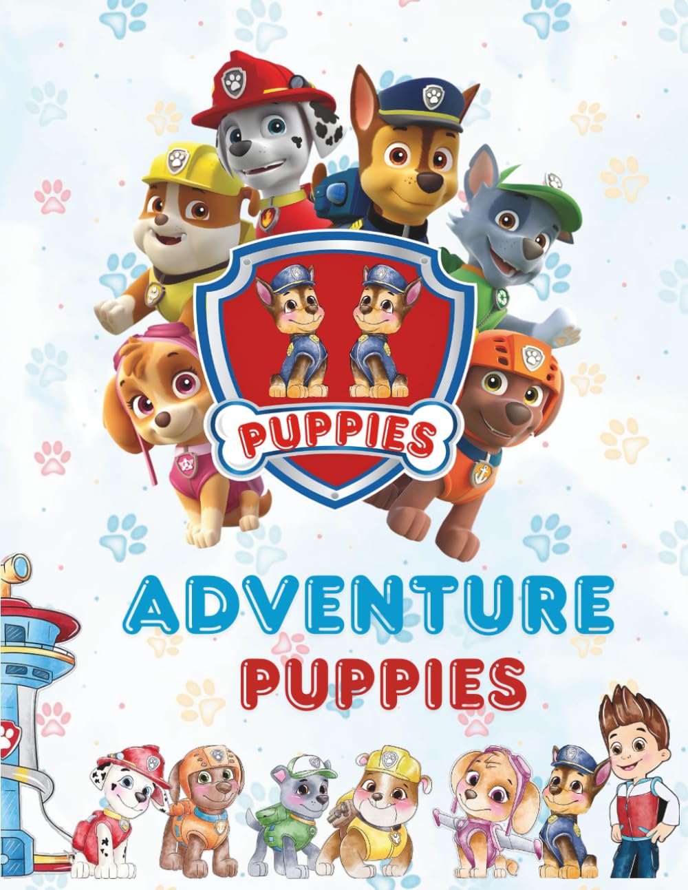Adventure Puppies: Coloring Fun for Little Kids: Cute Rescue Dogs and Easy Coloring Pages for Kids Ages 4–8 (Sheriff & Adventure Puppies Coloring Books Series)