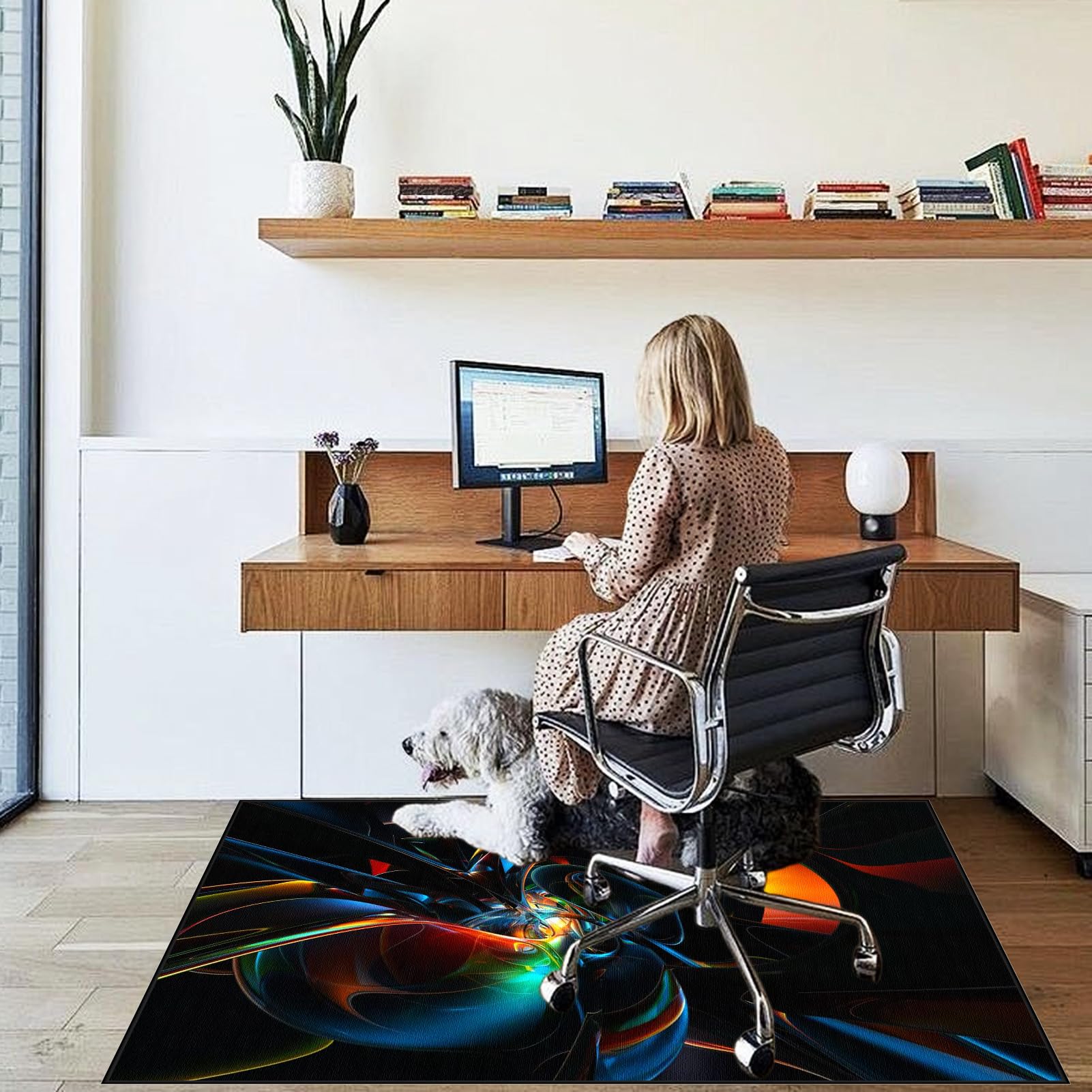Tapis Chaise de Bureau Gaming Antidérapant, 200 x 230 cm Tapis Protecteur de Sol pour fauteuils de Gaming, Tapis Protection de Sol Chaise Bureau, Tapis de Sol pour la Maison Bureau Chambre Salon