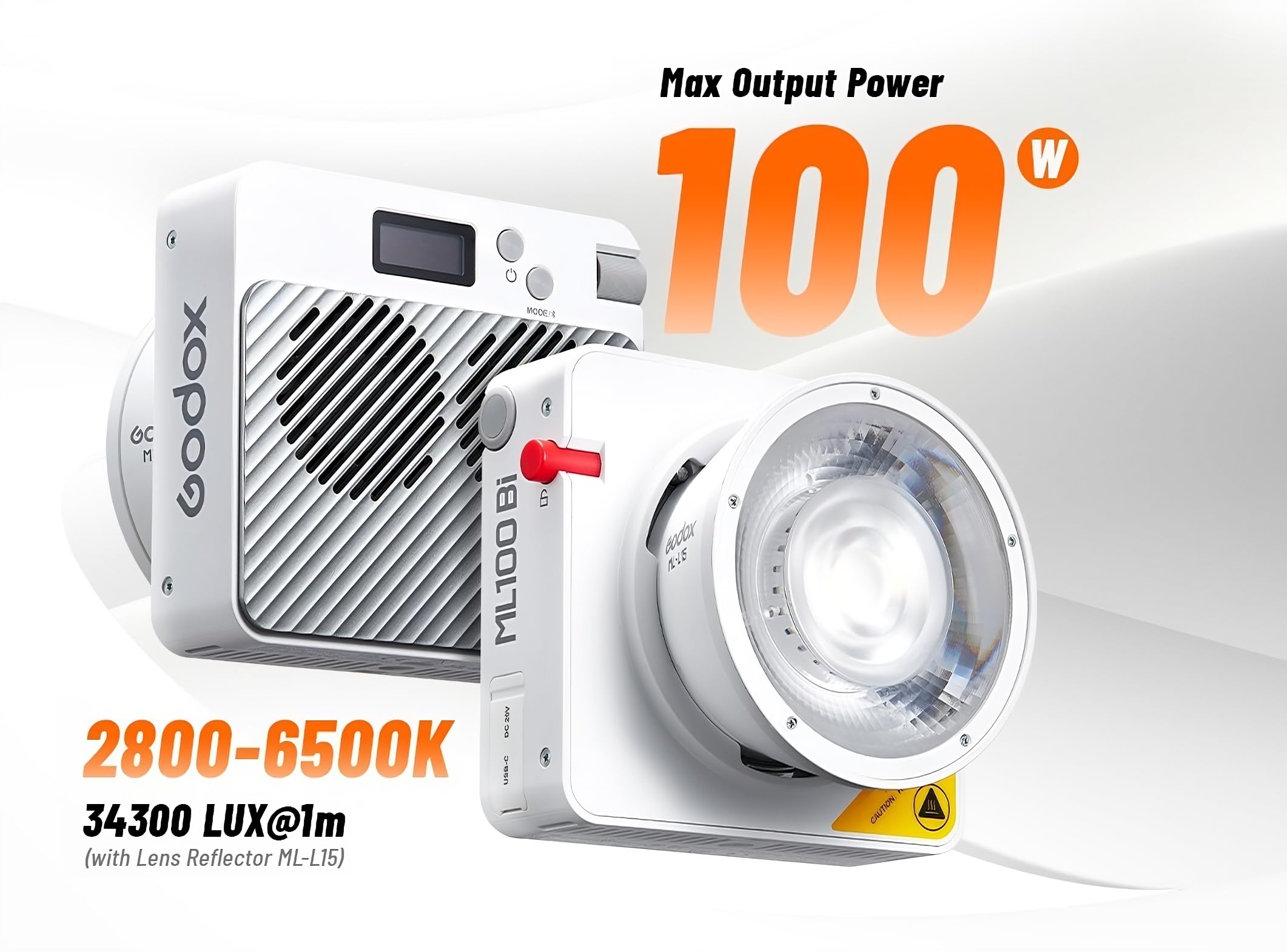 Amazon.co.jp: Godox ML100Bi 120W ハンドヘルド LED ビデオライト 15