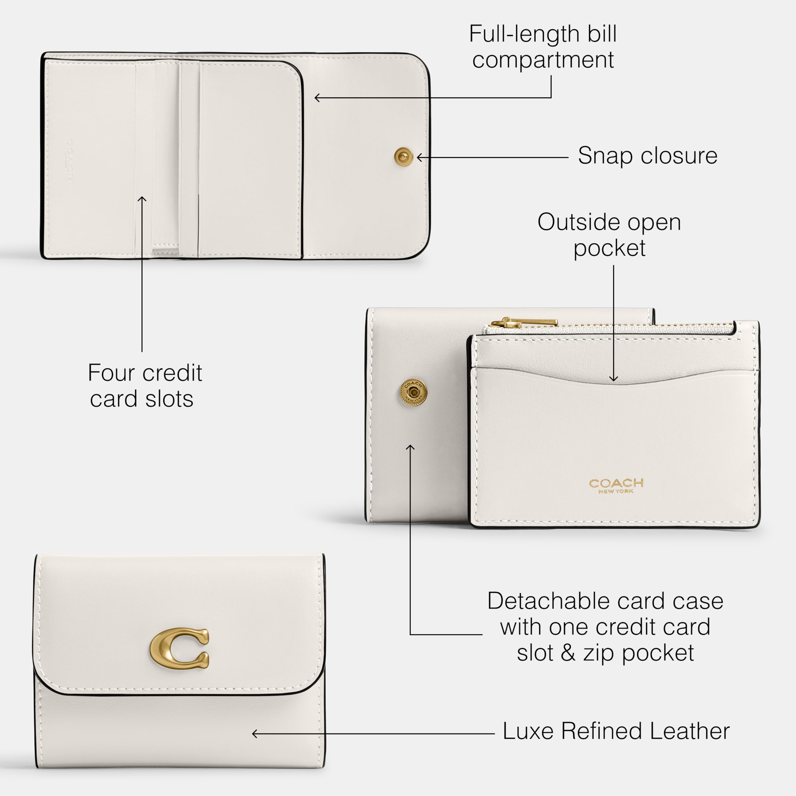 Coach Women's Essential Card Holder Accessory-Travel Wallet