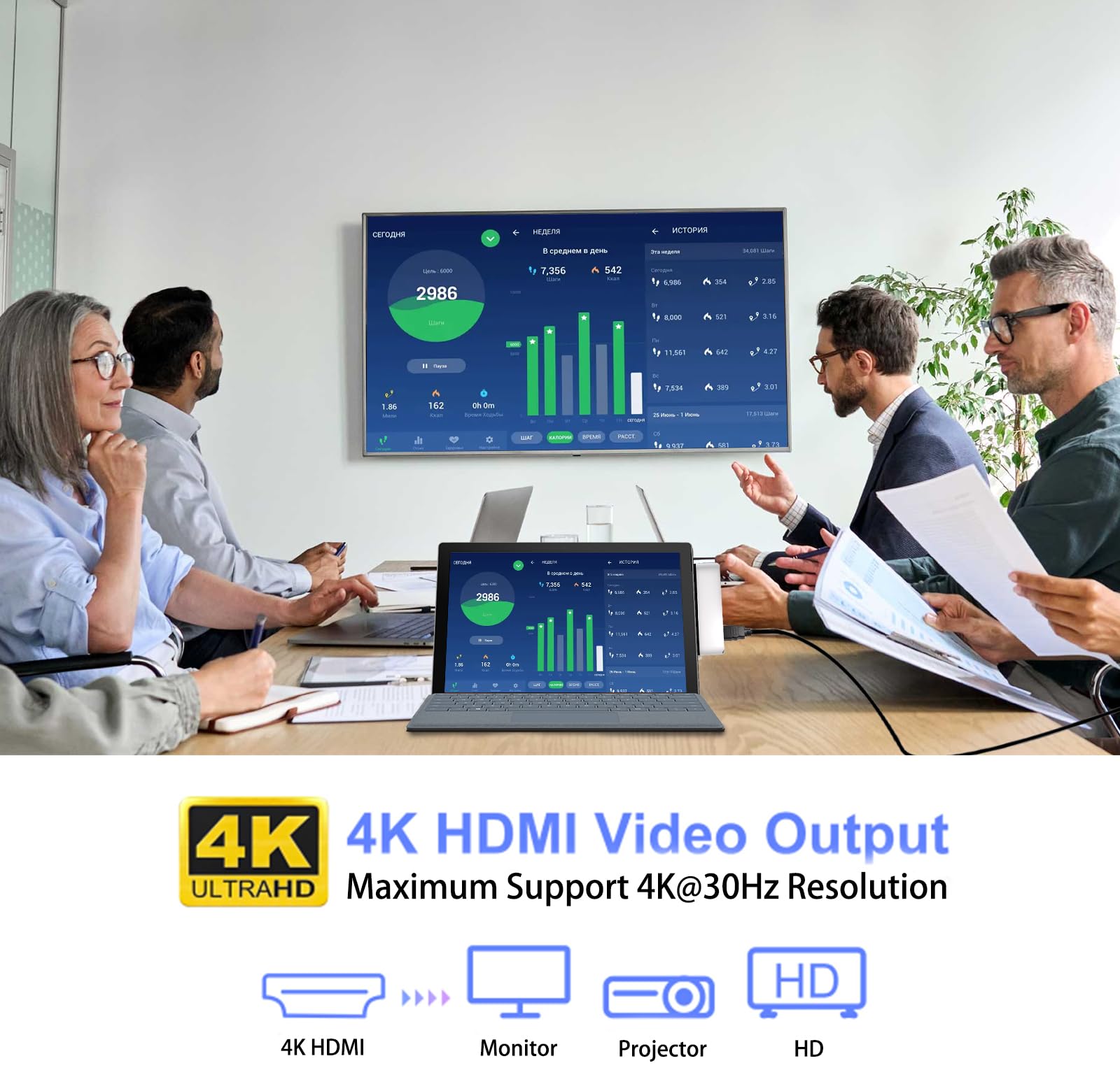 Hub USB C per Surface Pro 12 (2025) - Microsoft Surface Copilot+ PC 12" Touchscreen Docking Station per laptop con HDMI, Thunderbolt 4, USB 3.0, slot SD/TF, jack audio da 3,5 mm Surface-Pro 12