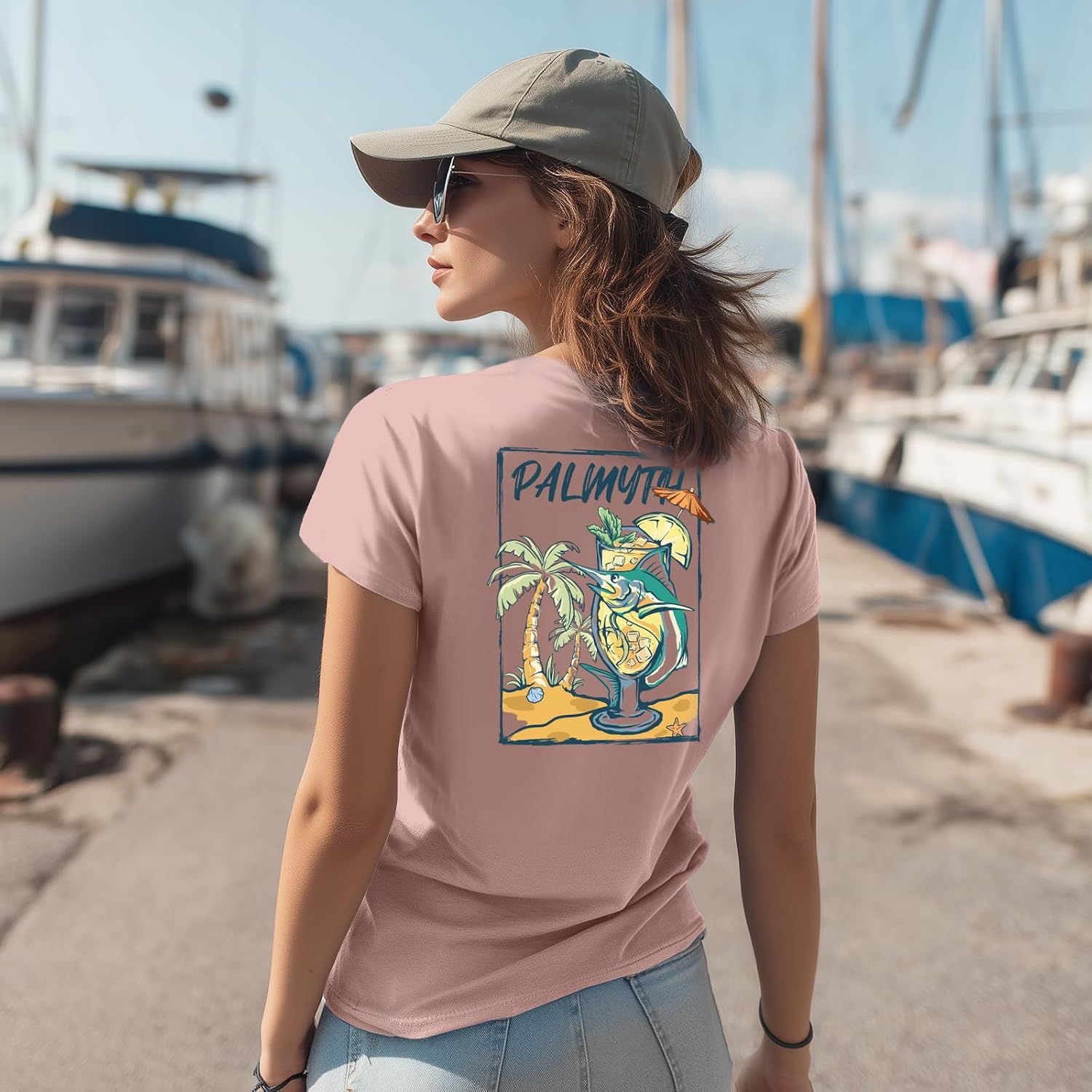 Palmyth Fishing Shirts for Women UPF 50+ Sun Protection Short Sleeve Lightweight Quick-Dry T-Shirt