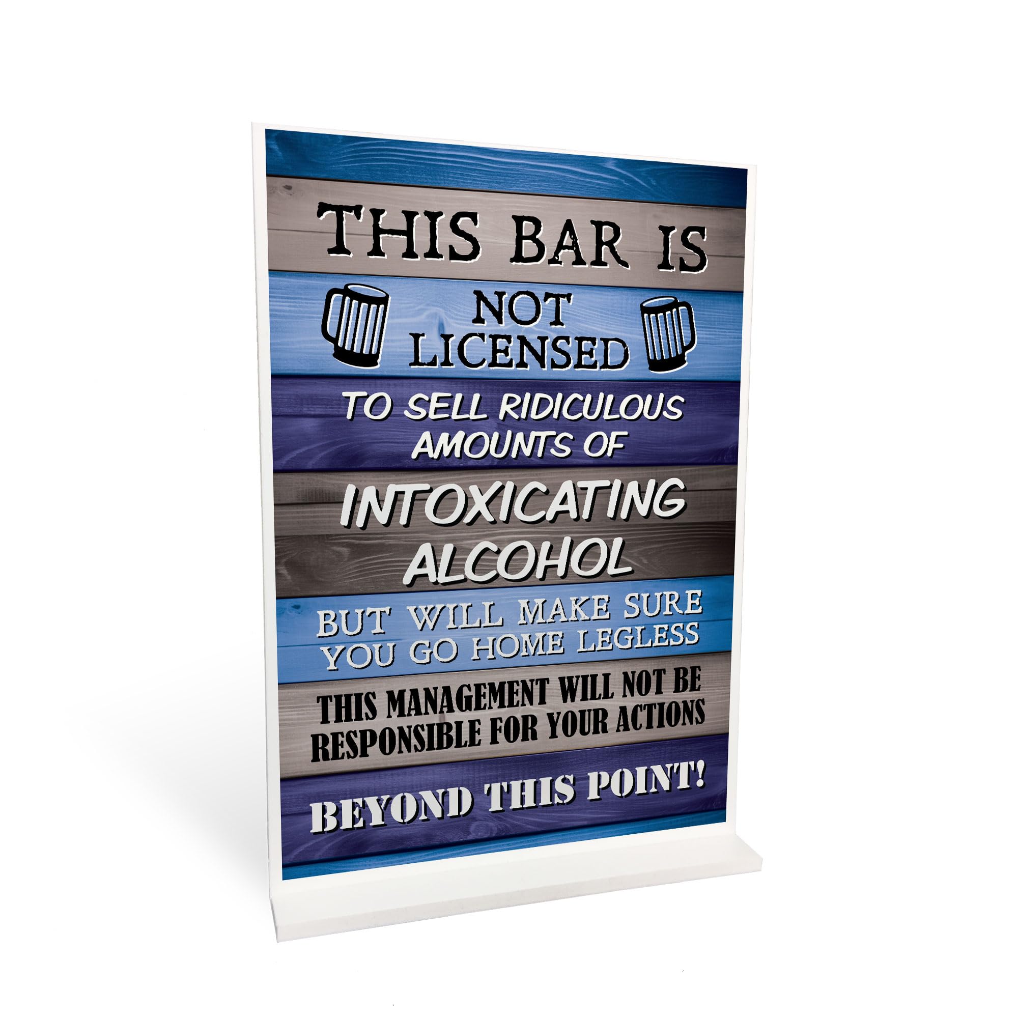 Red Ocean Man Cave Bar Shed Sign Standing Plaque Gift For Men Funny Not Licensed Sign Alcohol Beer Gift