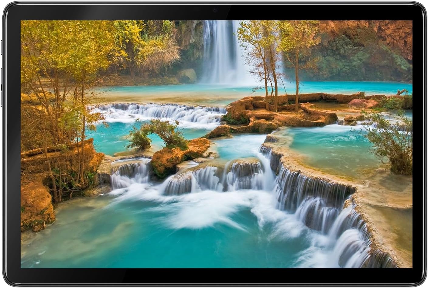 Newmetab Tablet 10 Pollici,Octa-Core 2GHz 128GB ROM+6GB RAM, 5G WiFi+4G LTE Dual SIM, Camera 16MP+8MP, Bluetooth 5.0/3.5mm Headphone Jack Android con Custodia