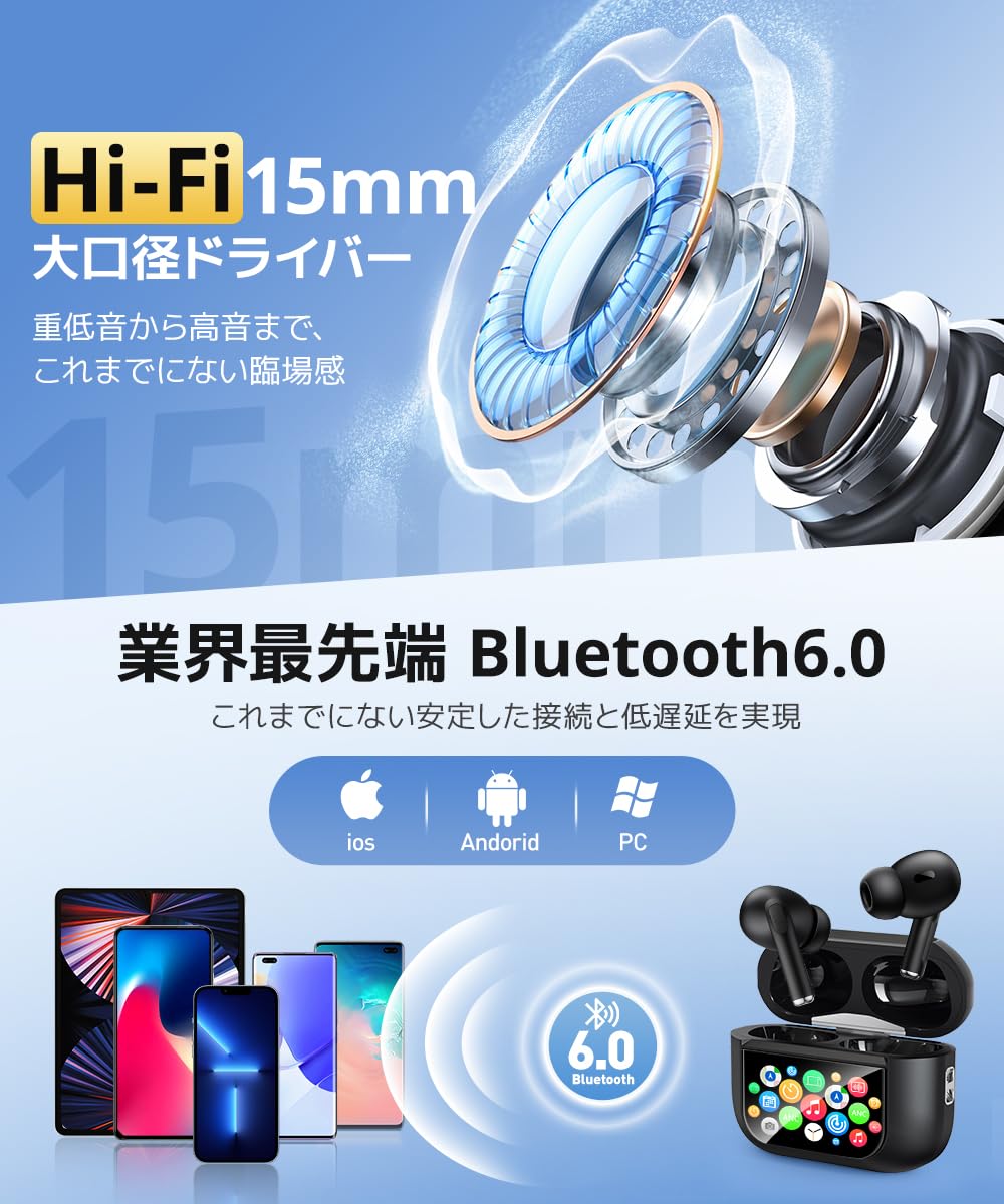 Amazon.co.jp: イヤホン Bluetooth ワイヤレスイヤホン : 家電