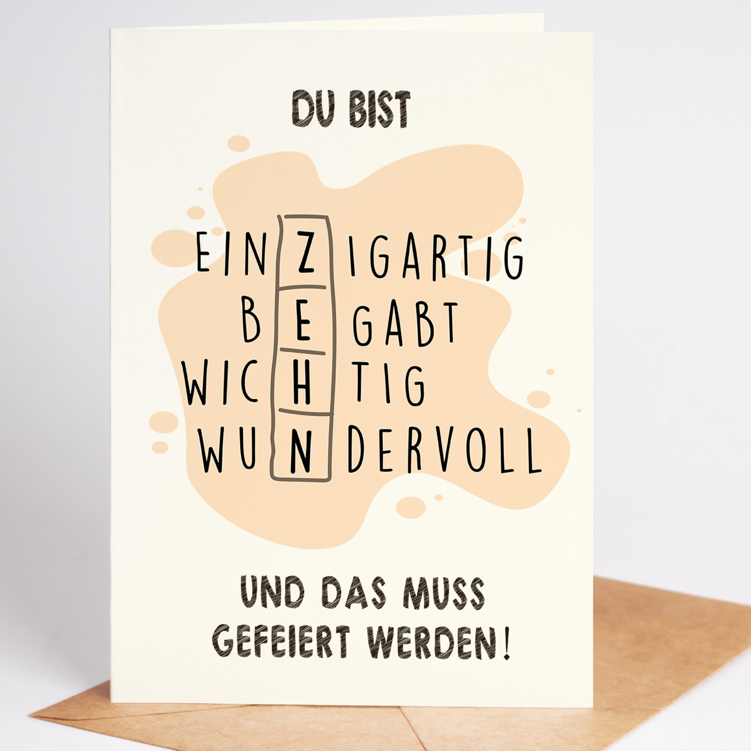 Geburtstagskarte Für 10-jähriges Kind | Motiv Kuchen Mit 10 Kerzen | 3D-Prägung | Personalisierbar