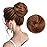 SARLA Hair Bun Extension Synthetic Drawstring Updo Fake Ballet Bun for Women Lady Donut Chignon Tizian Red