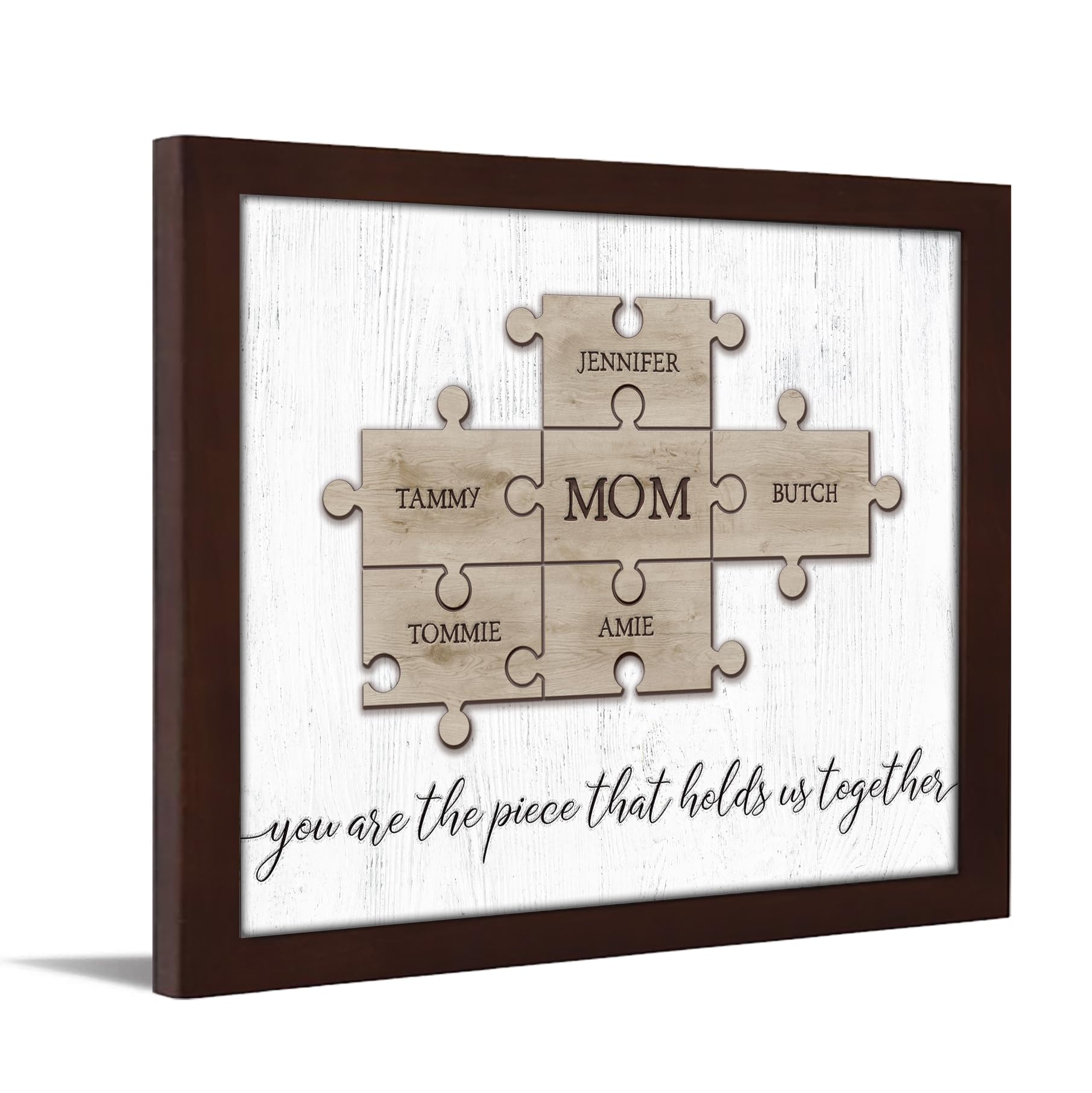 Personal-Prints MOM & Children Personalized Puzzle Wall Art | Unique Customized with up to 8 Names | Mother’s Day, Birthday or Christmas Gift (13