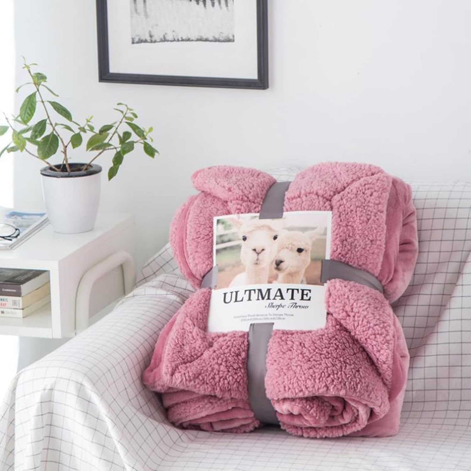 Blanket, Knitted Blanket, Warm, Fluffy Blanket, Large, Cute, Knee Blanket (Pattern 17, Single, 150 x 200 cm)