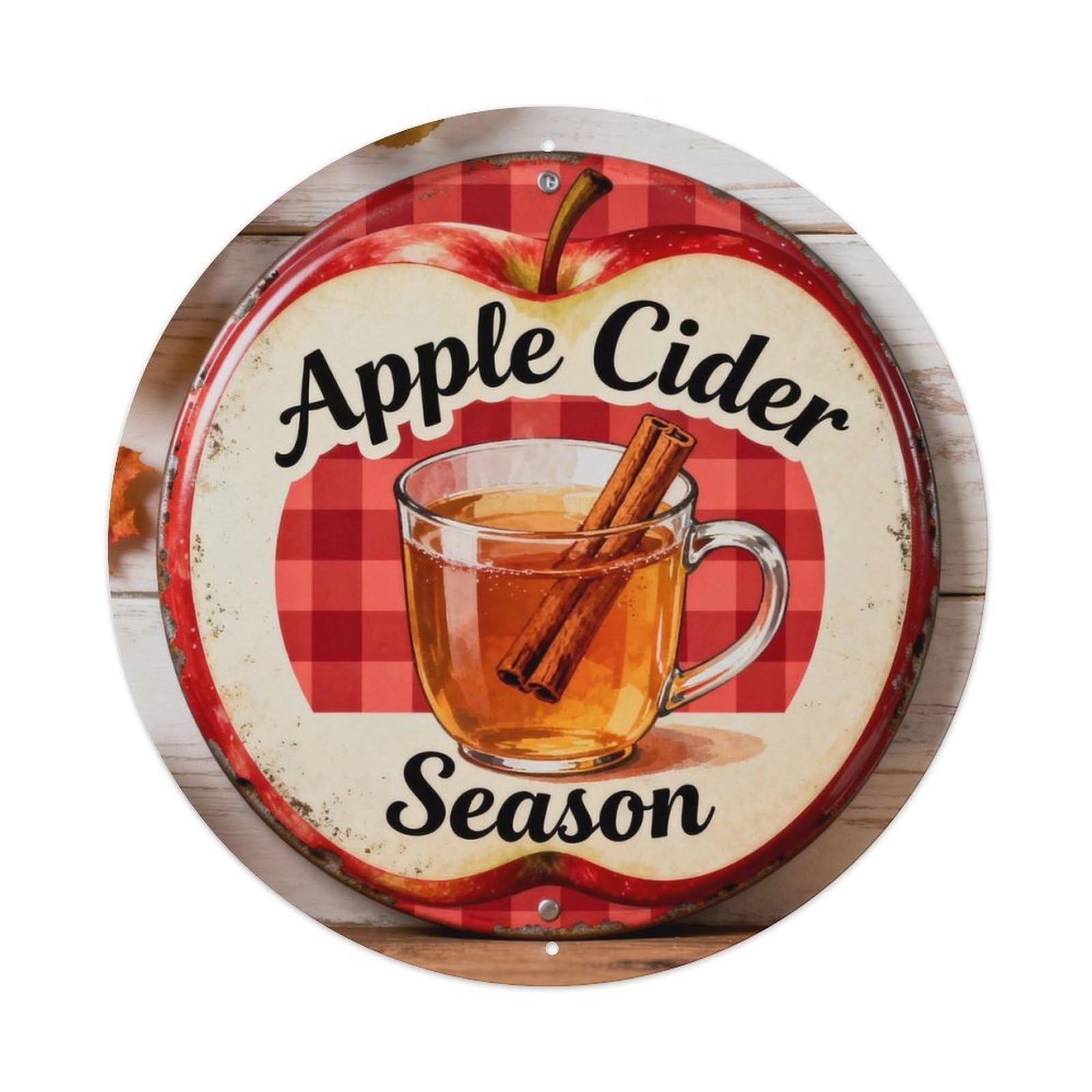 Apple Cider Season Metal Tin Sign Plaque