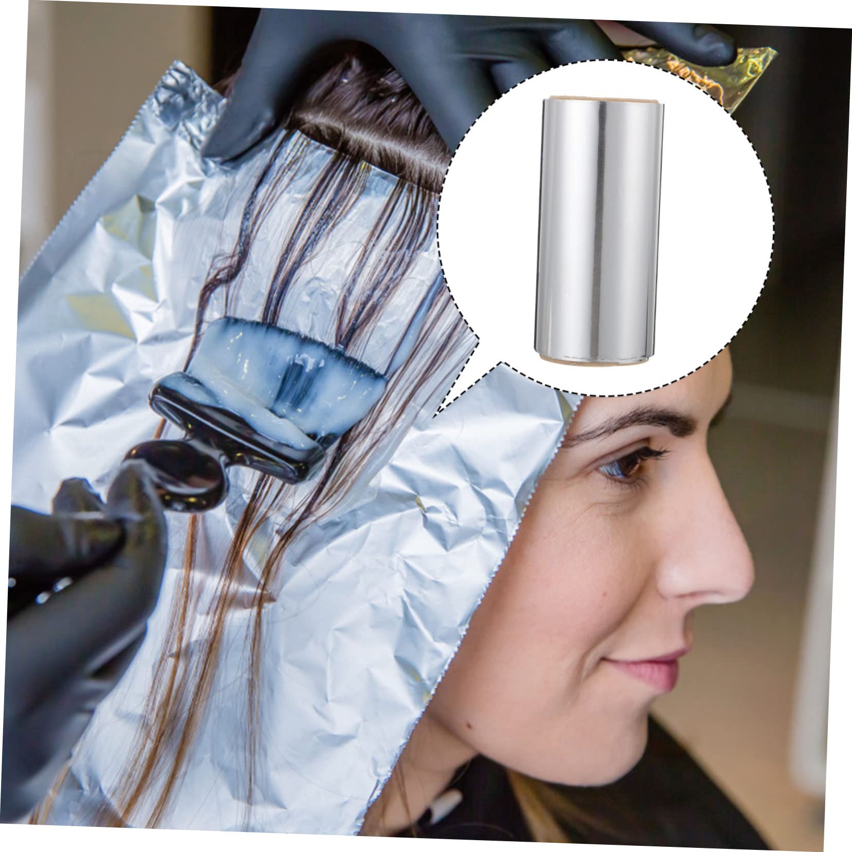 Didiseaon 3 Rolls Heavy Duty Salon 50m Aluminum Foil Sheets for Hair Highlighting No Scissors Needed