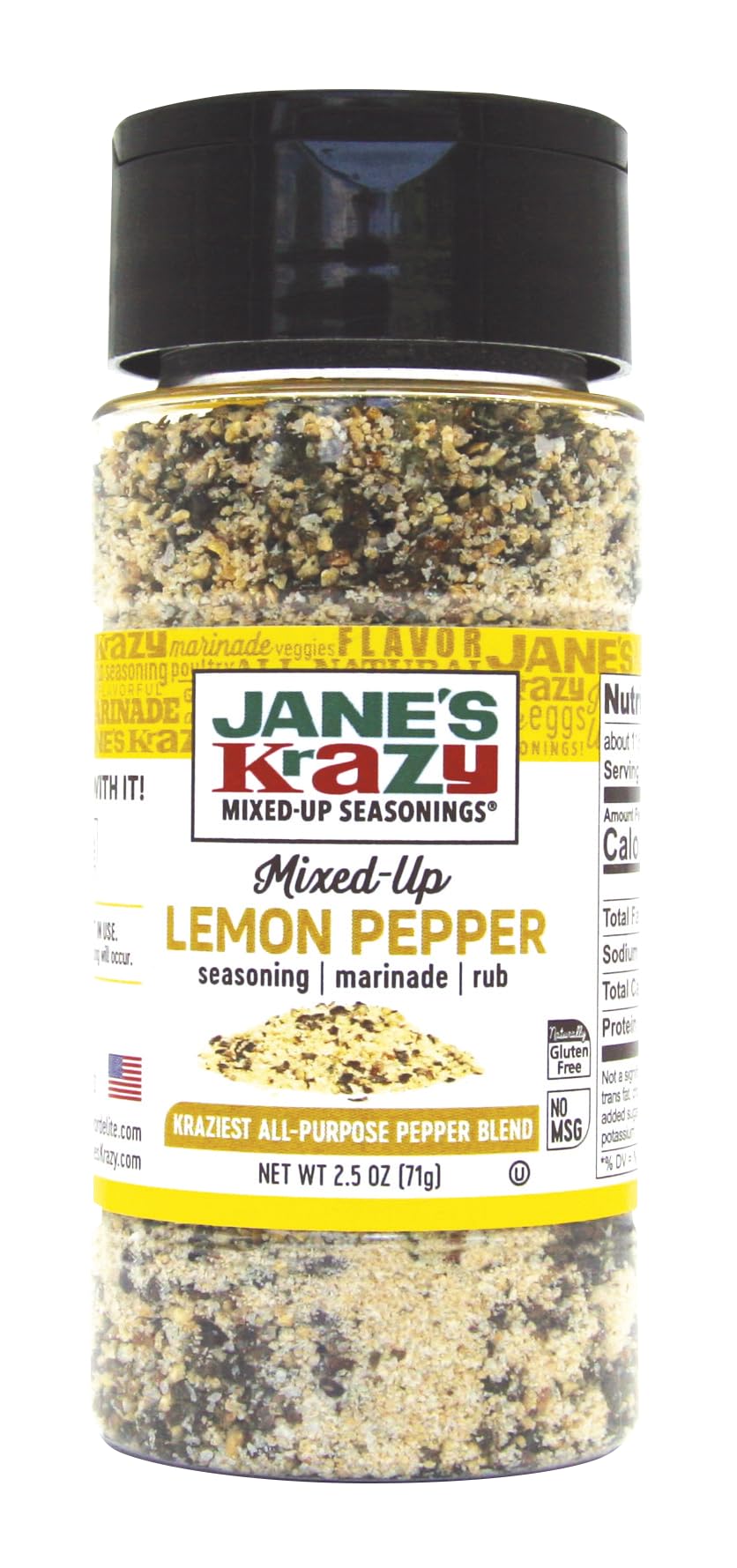 Jane's Krazy Lemon Pepper Marinade & Seasoning - 2.5 oz
