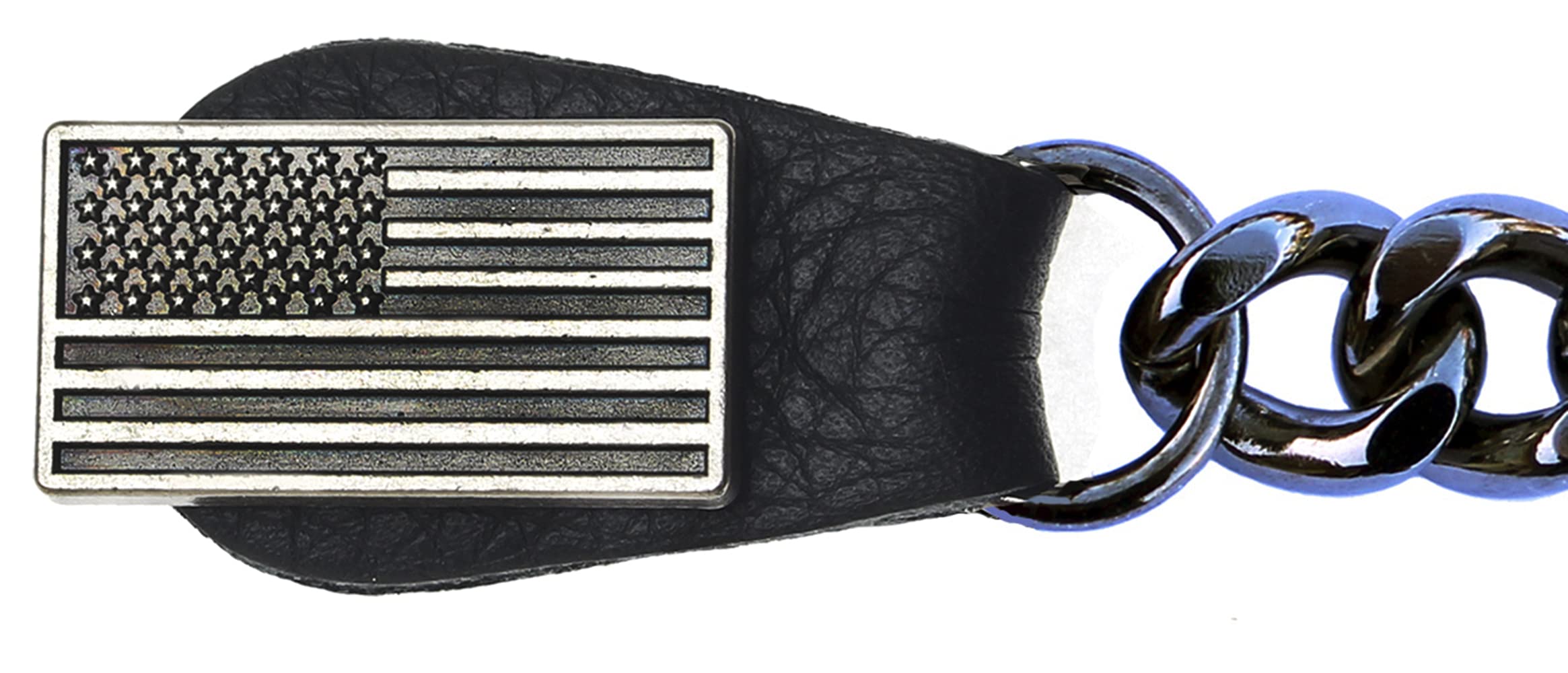 TACTICAL FLAG vest extender on gunmetal chain Made in USA set of 4