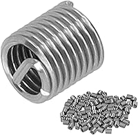 Vista 10 de 100 piezas de insertos de reparación de roscas M6 x 1 helicoidal, fundas de rosca métricas de acero inoxidable con diferentes longitudes para elegir