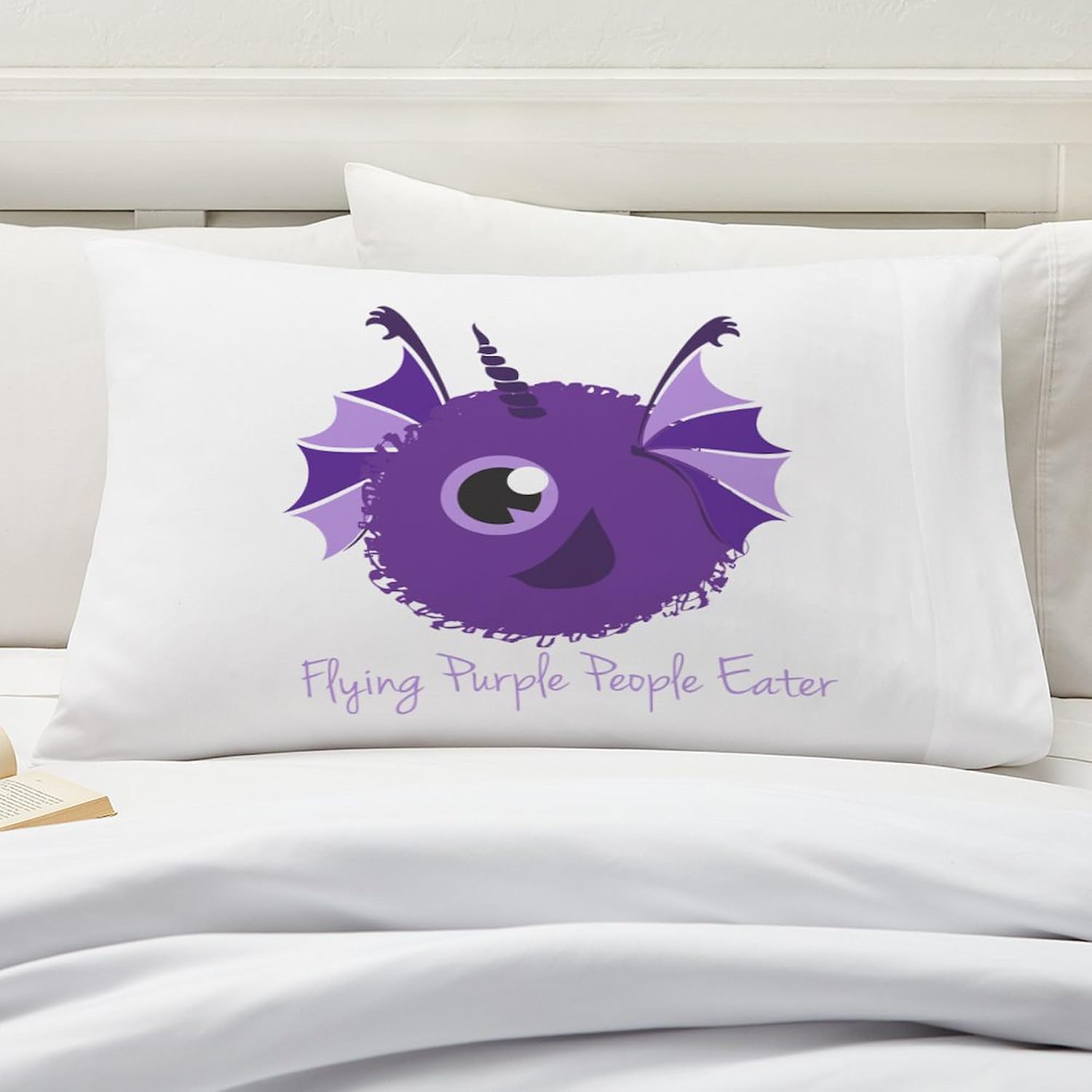 CafePress Flying Purple People Eater Pillow Case Standard Size Pillowcase, Lumbar Pillow Cover Fleece
