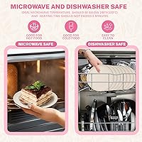 Vista 5 de Homienly Platos pequeños Platos de paja de trigo ligeros e irrompibles de 5.7 pulgadas Juego de 8 platos pequeños de postre, aptos para Beige