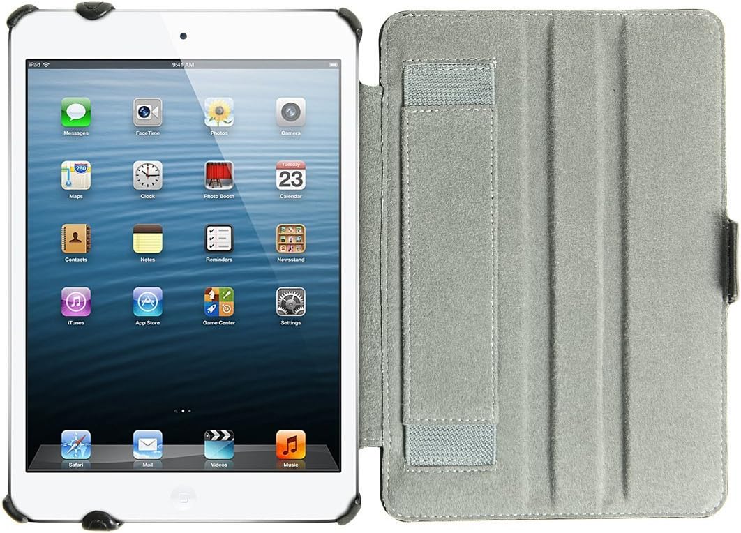 Acase Folio iPad Mini Case/Cover (Apple iPad Mini 7.9 inch Tablet) with Built-in Stand - Support Smart Cover Function for Mini iPad (Black)