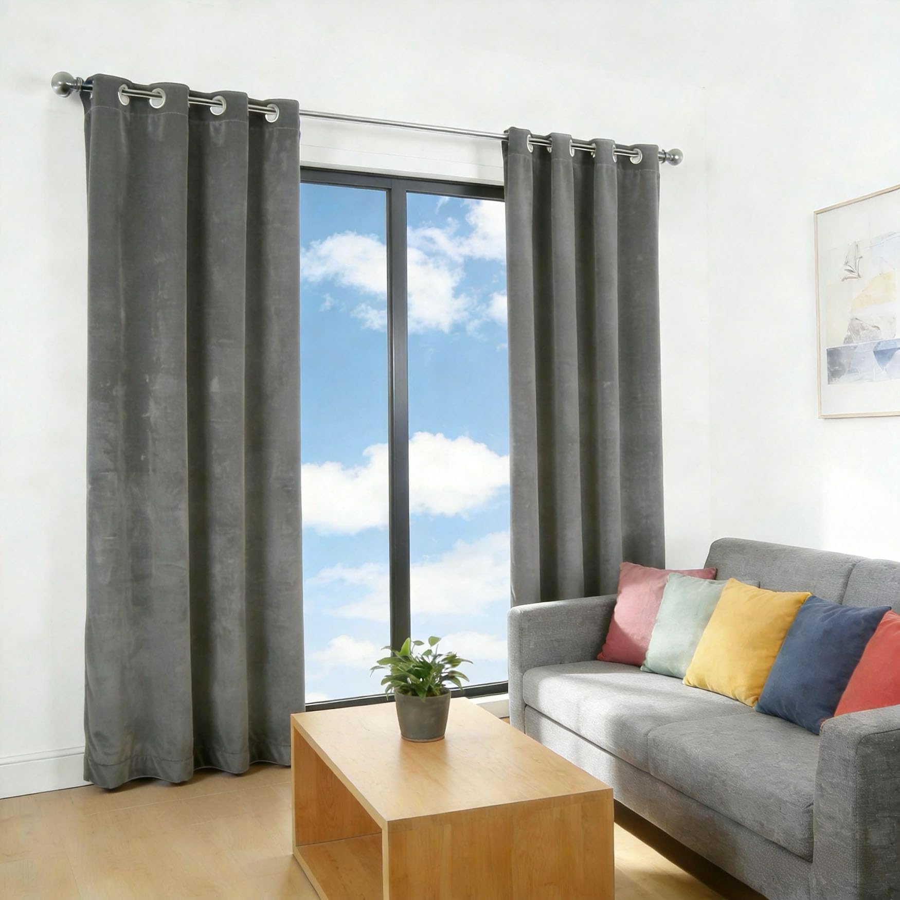 Rideau occultant gris moderne pour fenêtre de chambre occultation et douceur au quotidien