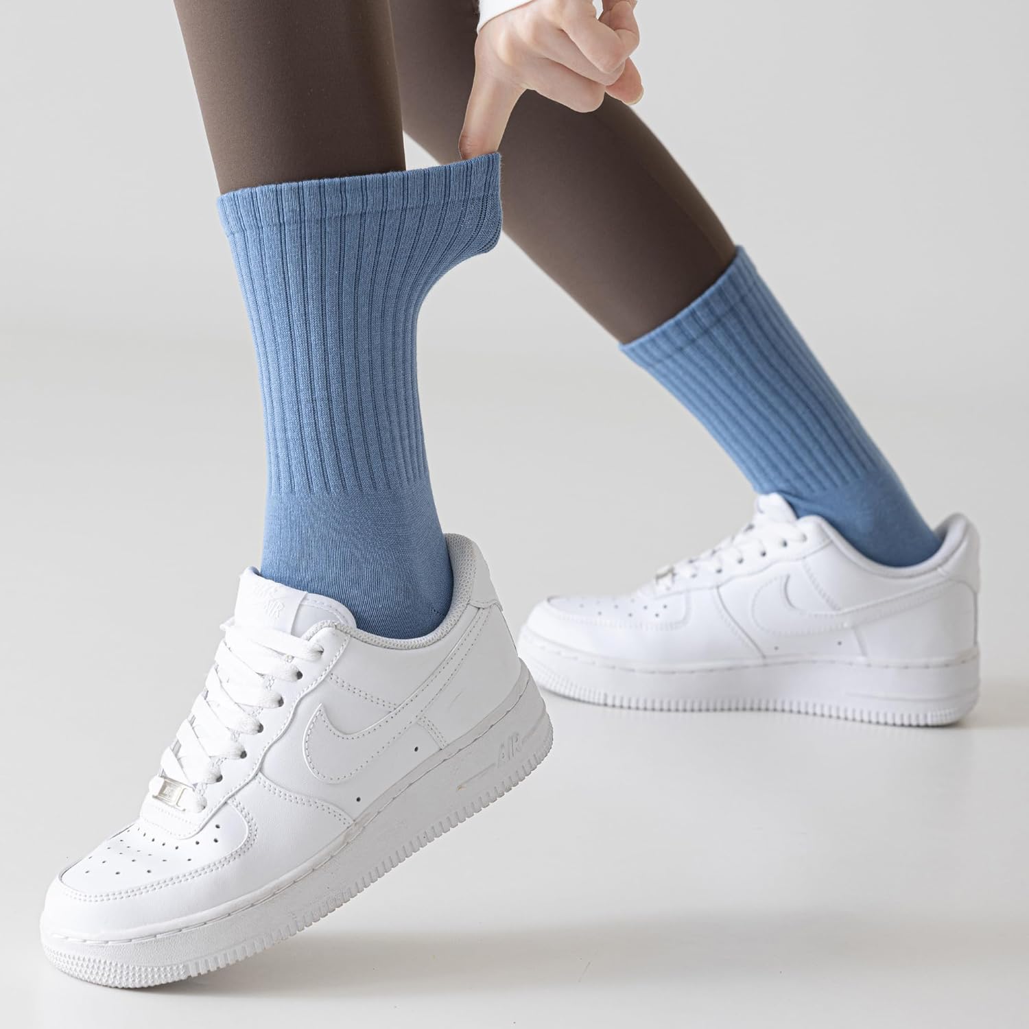 MAGIARTE Womens Athletic Cotton Crew Socks Moisture Wicking Breathable Sports Casual Socks for Women 3/5-PACK - Image 2