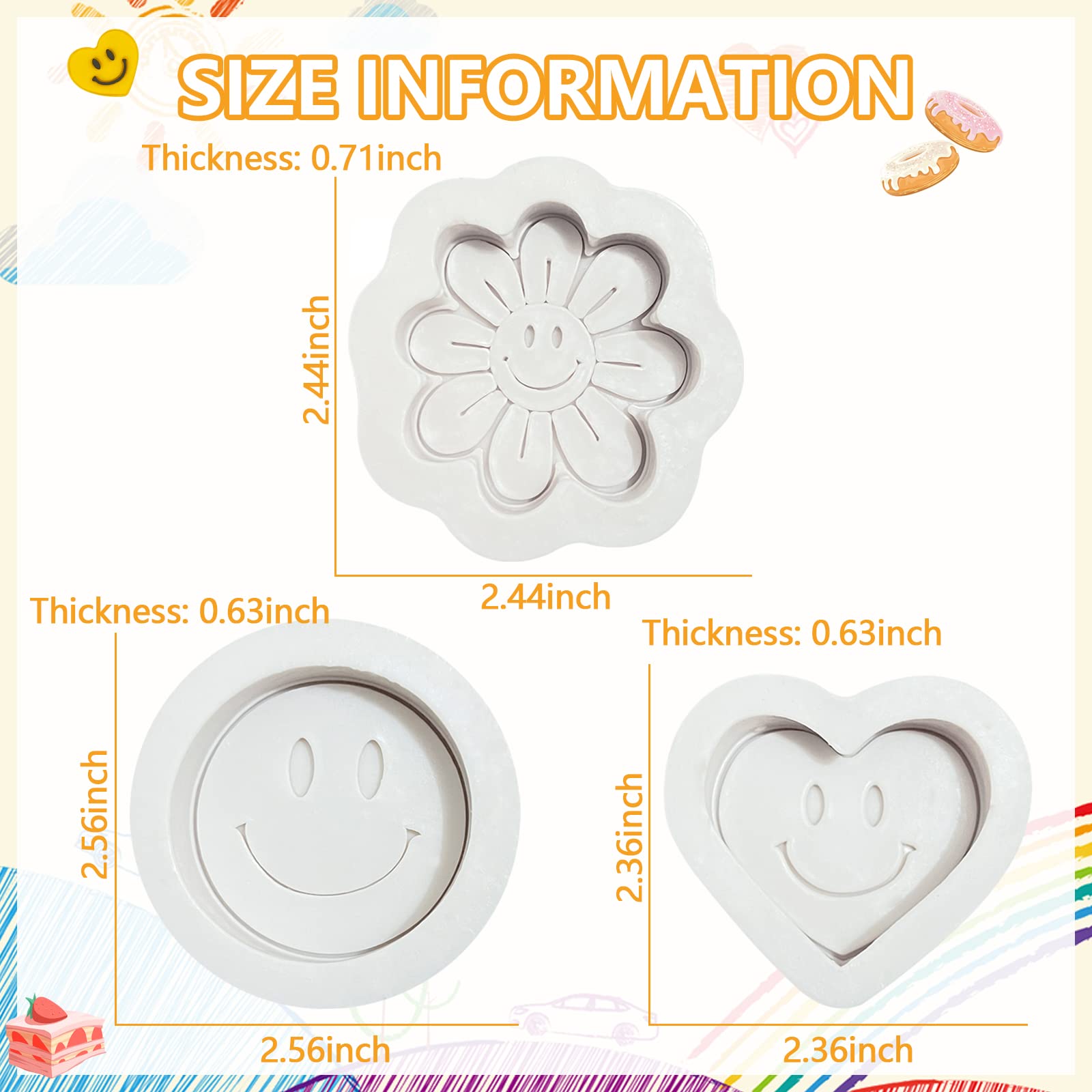 3 Stück Herz-Silikonformen – Rosa, 8,8 X 8,8 Cm, Für Schokolade & Backen