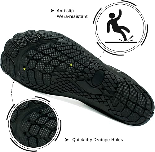 Miniatura 4 de Zapatos de agua para hombre descalzos de secado rápido, calcetines acuáticos para natación, buceo, surf, piscina, deportes acuáticos, playa,