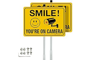 Smile Your On Camera Rust-Resistant Reflective Sign Stakes