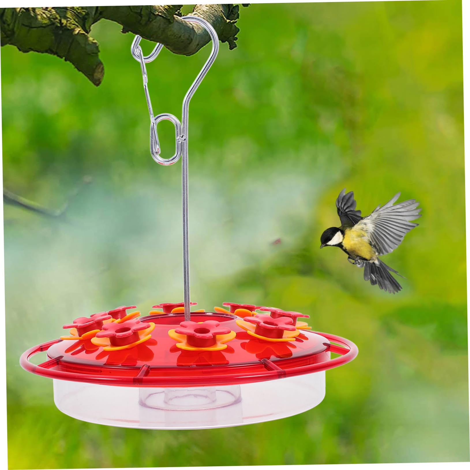 Comedero Colgante para Pájaros Bebedero Decorativo para Colibríes y Pájaros