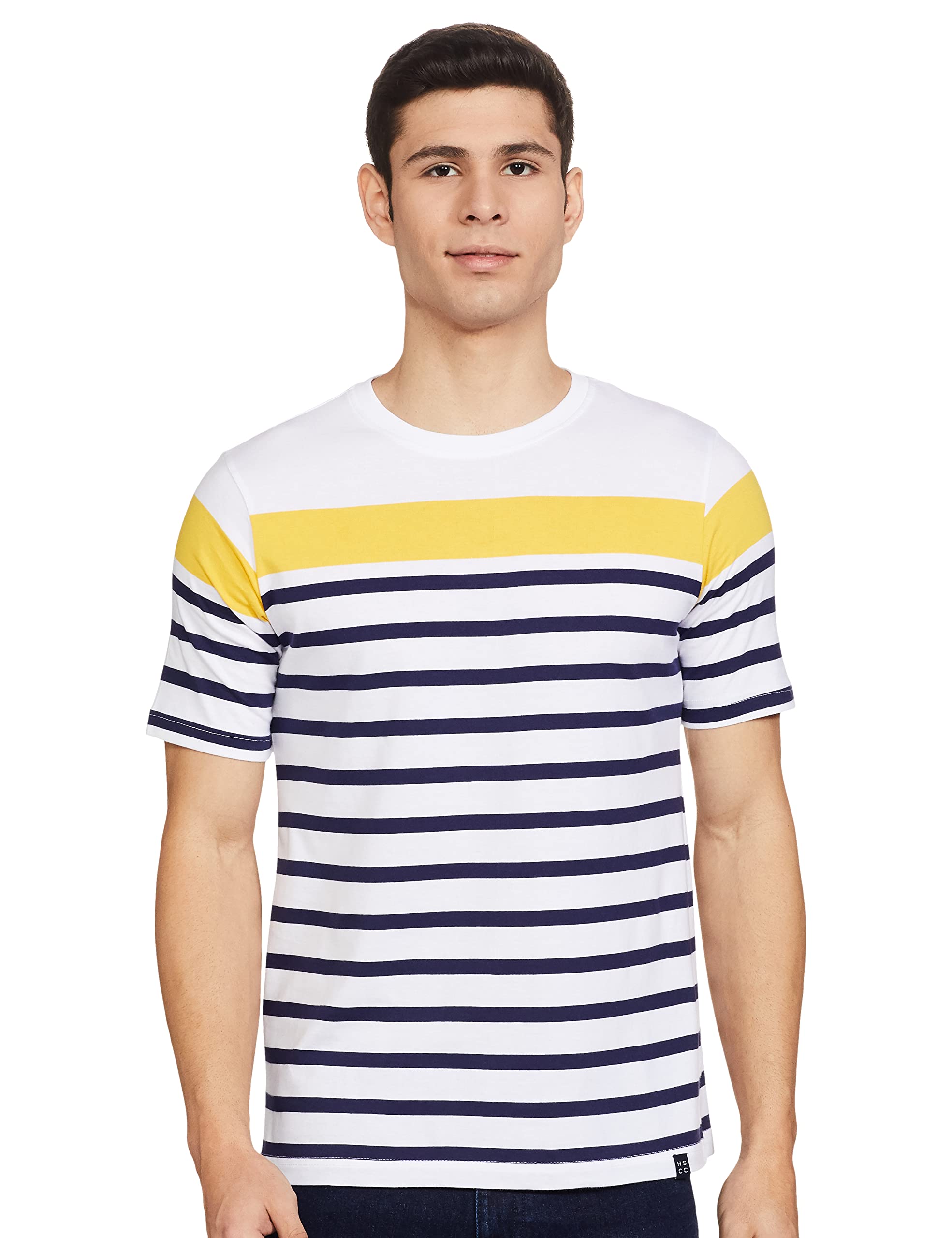 Amazon Brand - House & ShieldsMen's Solid Regular T-Shirt