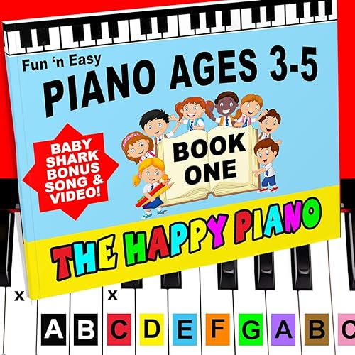 Kit de libros y calcomanías para niños pequeños de 3 a 5 años. Libro de canciones de música, calcomanías de piano codificadas por colores, video de disponible en Yaxa El Salvador