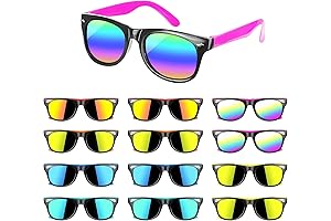 12-Pack Kids Sunglasses Neon Shades Bulk UV400 Protection for Children
