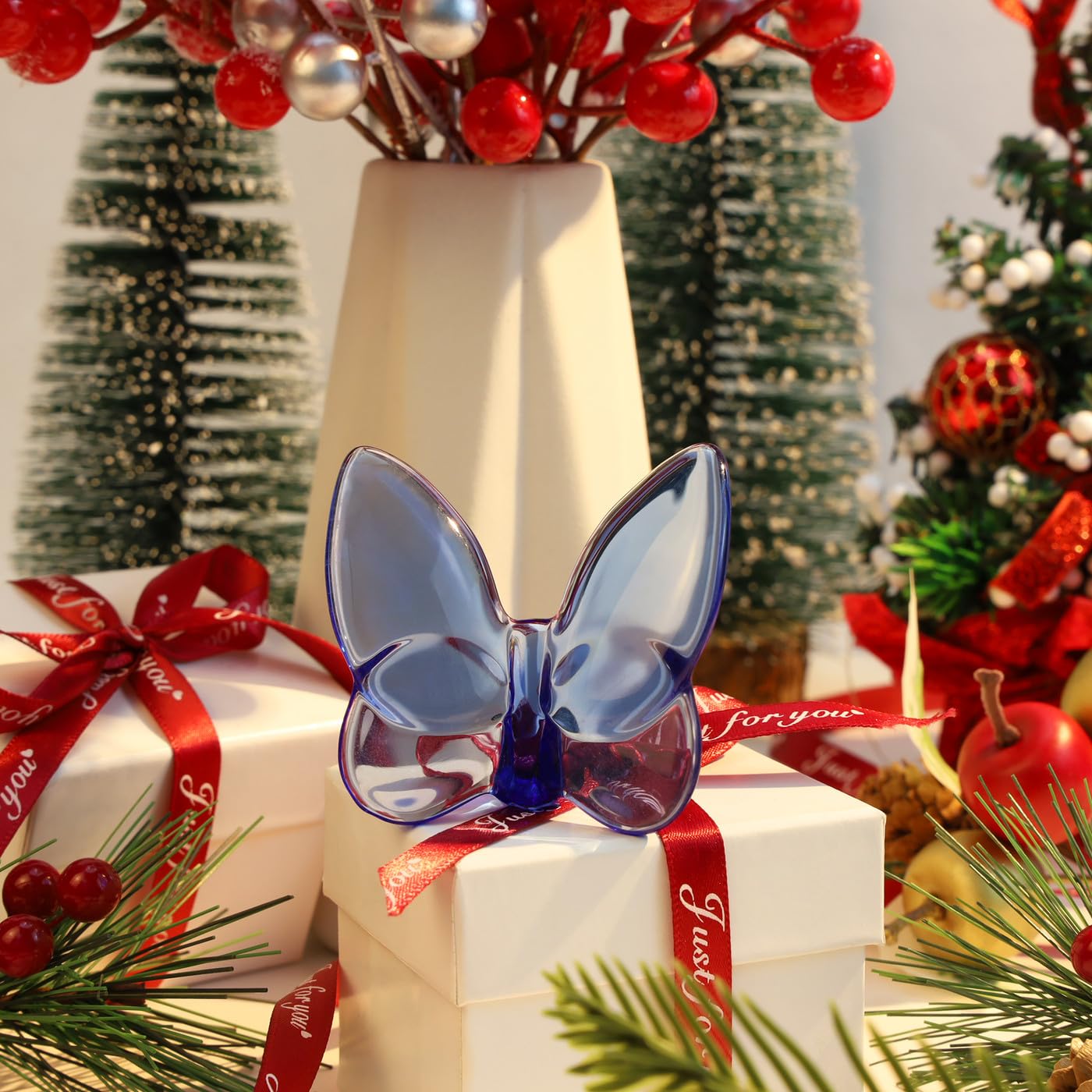 Photo 1 of DUQGUHO Blue Glass Butterfly Figurine