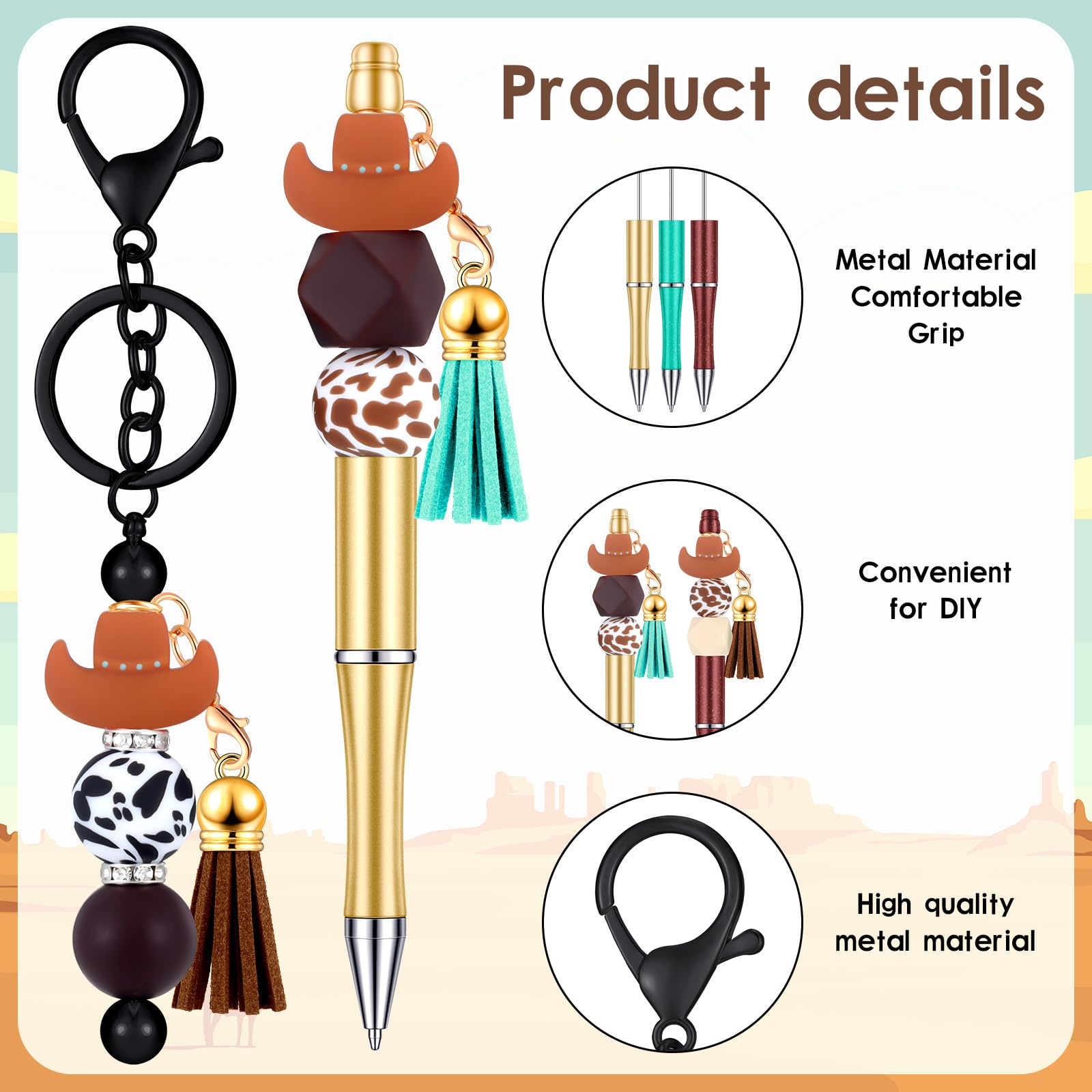 Tkifoda Lot De 112 Stylos à Perles En Vrac Avec Pompons De