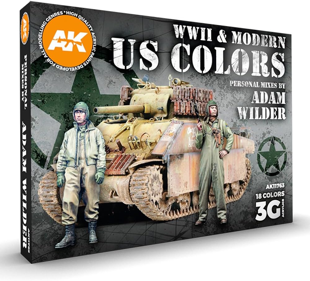 AK Acrylics 3Gen AK11763 WWII & Modern US Colors - Signature Set by ADAM Wilder (18x17ml)