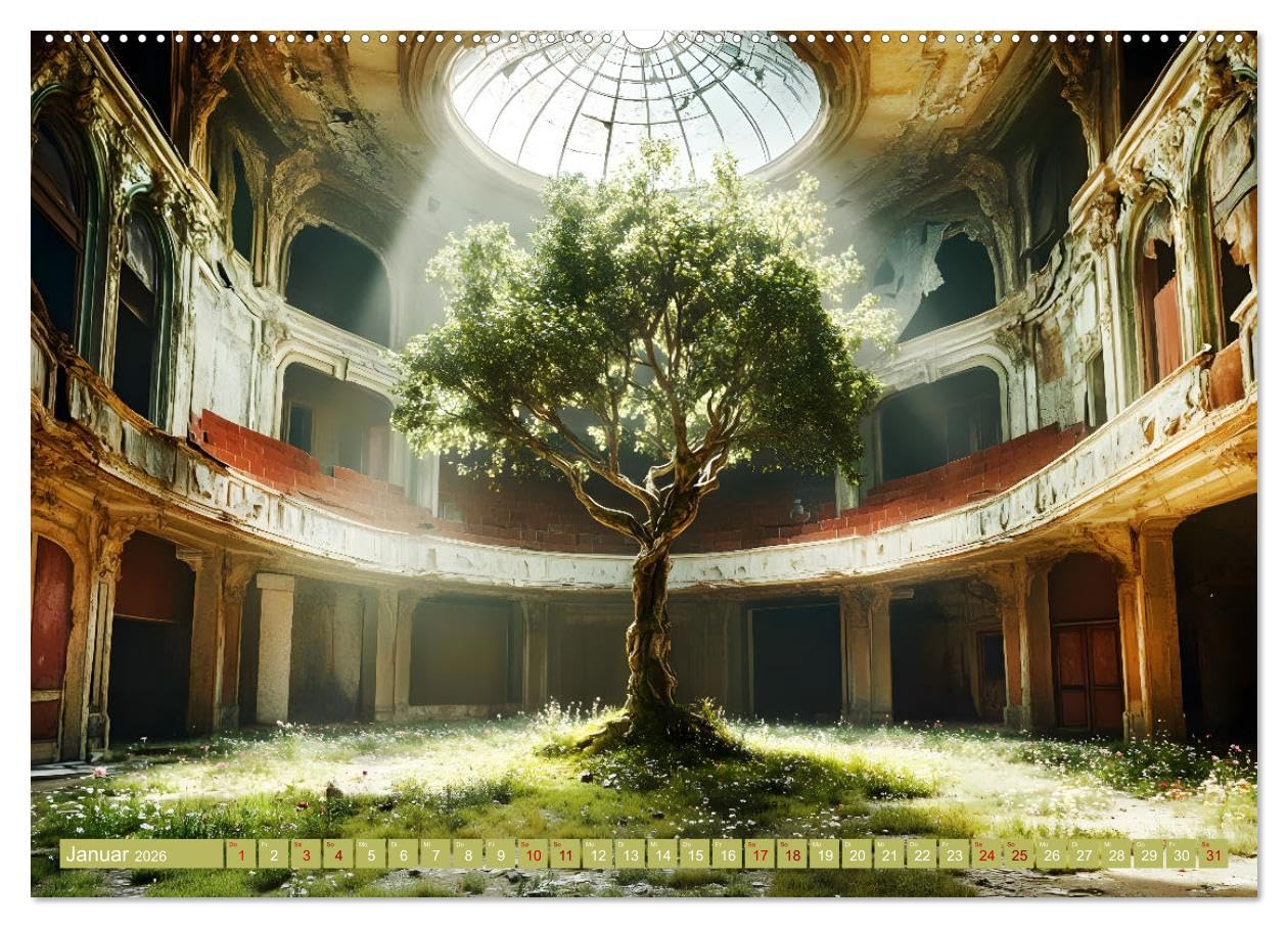 Nach uns die Wildnis (hochwertiger Premium Wandkalender 2026 DIN A2 quer), Kunstdruck in Hochglanz: Von Menschen gebaut, von Natur erobert (CALVENDO Natur)