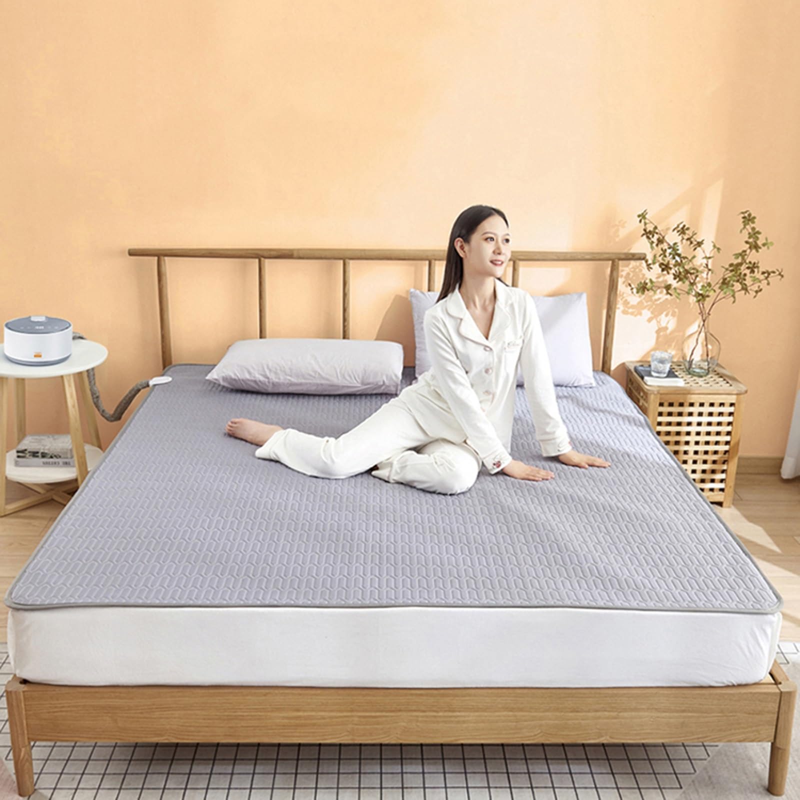 Water Heated Mattress Pad Water Heated Blanket Electric Bed Smart Smooth Hydro Heat Soft Pad Queen Temperature Control (Size : 90 * 180)