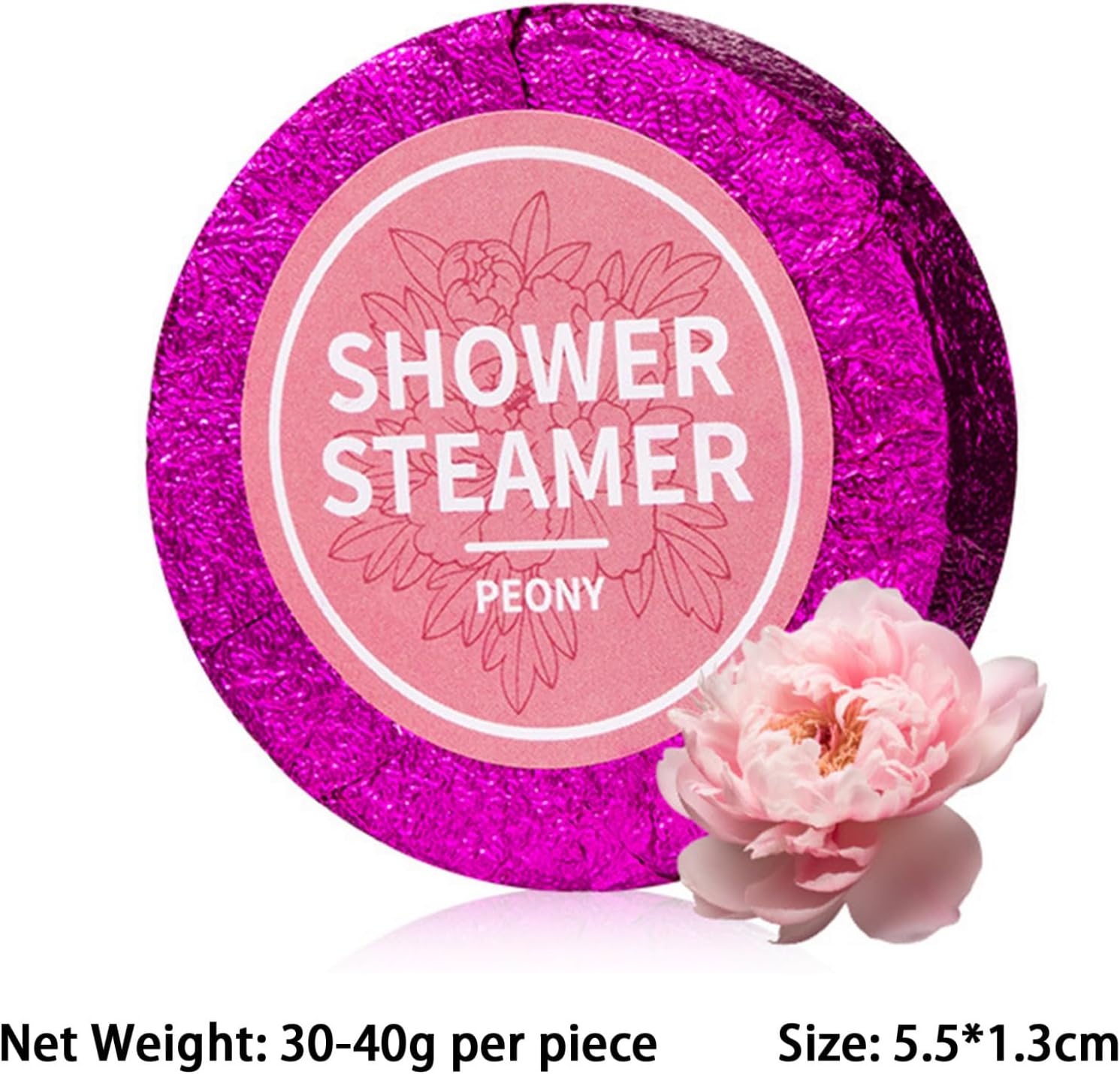 Jan Jean 8Pcs Shower Steamers – Assorted Fragrances for Women – Aromatherapy Bath Bombs with Essential Oils Peony One Size