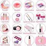 Kids Makeup Kit Girls Toys,Washable Makeup Kit Real Cosmetic,Princess Little Girls Makeup Set Kids Toys for 3 4 5 6 7+ Year Old Girls Christmas Birthday Gifts